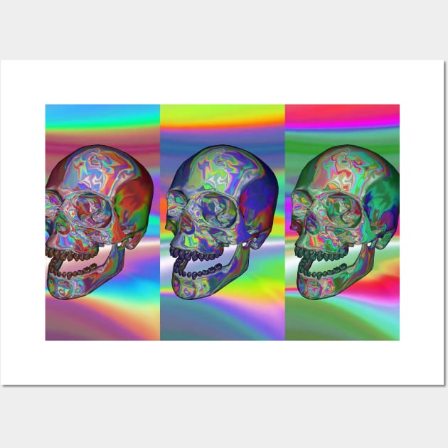 Aesthetic Triple Rainbow Crystal Skull ∆∆∆∆ Graphic Design/Illustration Wall Art by DankFutura